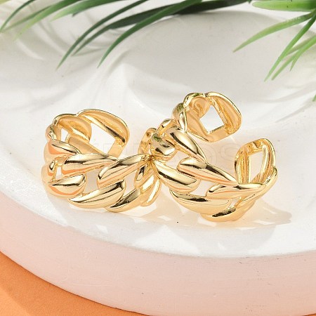 Brass Cuff Rings for Women RJEW-B119-13G-1