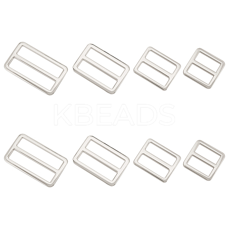 8Pcs 4 Styles Alloy Slider Buckles FIND-GF0007-01P-1