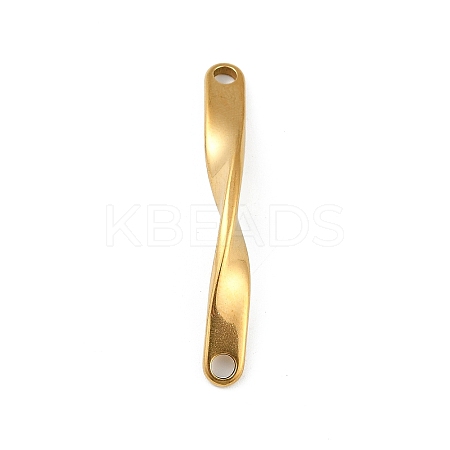 Ion Plating(IP) 202 Stainless Steel Twist Connector Charms LS-STAS-Q336-13B-G-1