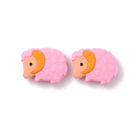 Sheeps Food Grade Eco-Friendly Silicone Beads LS-SIL-WH0008-38A-1