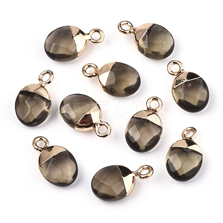 Faceted Glass Charms GLAA-N040-007A-1