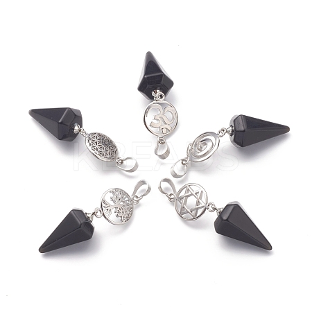 Obsidian Pendants G-O194-15-1