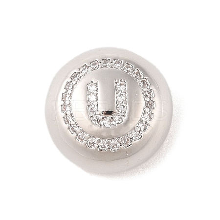 Rack Plating Brass & Cubic Zirconia Pendants KK-Z047-07P-U-RS-1