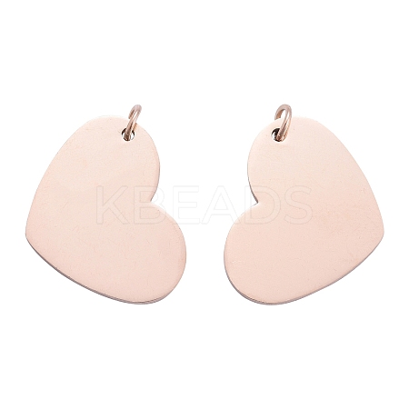 Ion Plating(IP) 304 Stainless Steel Stamping Blank Tag Pendants LS-STAS-I311-26RG-1