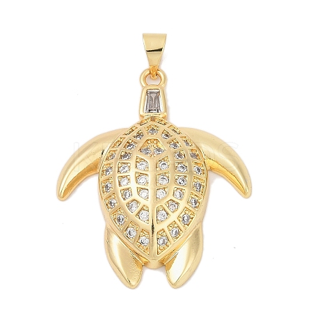 Brass Micro Pave Cubic Zirconia Pendants KK-A241-09G-1