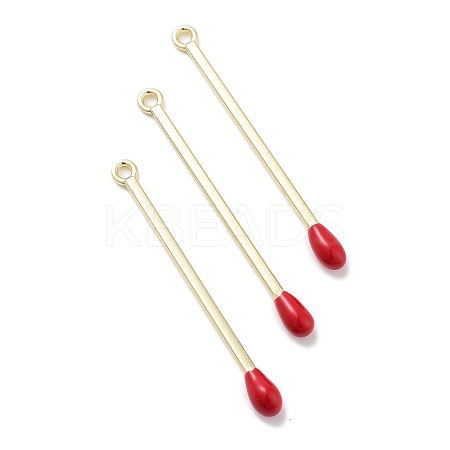 Rack Plating Alloy Enamel Pendants PALLOY-F311-07G-1