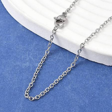 Tarnish Resistant Trendy Unisex 304 Stainless Steel Cable Chain Necklaces NJEW-L043-16P-1
