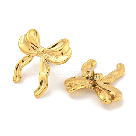 Ion Plating(IP) 304 Stainless Steel Stud Earrings for Women EJEW-A111-01G-1