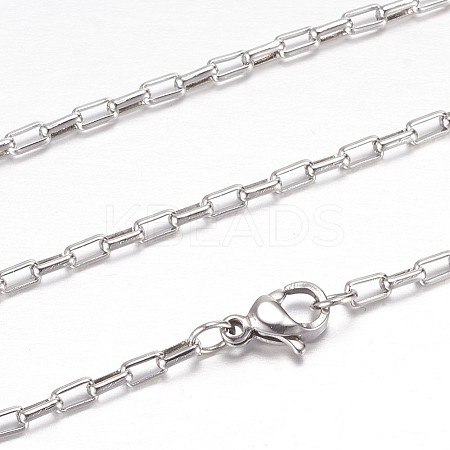 304 Stainless Steel Box Chain Necklaces STAS-G083-53P-1