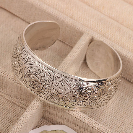 Tibetan Style Alloy Cuff Bangles FS-WGDEA5F-04-1