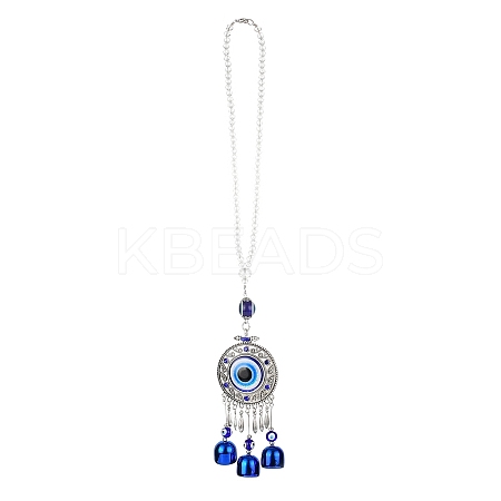 Evil Eye Alloy Lampwork Pendant Decorations LS-HJEW-M005-02E-AS-1