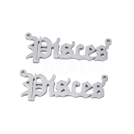 Non-Tarnish 304 Stainless Steel Connector Charms STAS-N095-136E-1