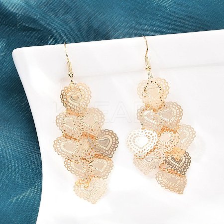 Brass Dangle Earrings EJEW-B157-02A-G-1