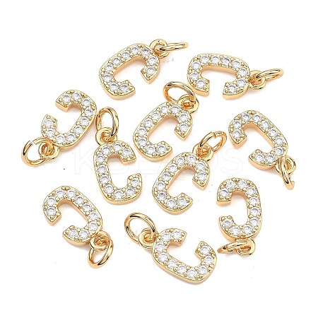 SHEGRACE Brass Micro Pave Clear Cubic Zirconia Pendants XGRQ29929-394G-C-1
