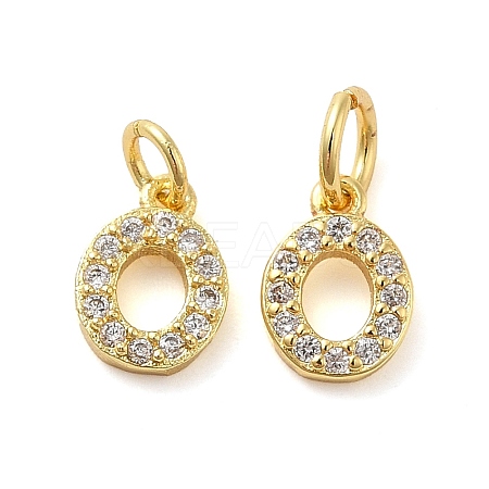 Brass Micro Pave Cubic Zirconia Pendants KK-M273-02G-O-1