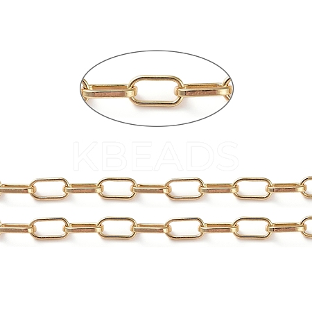 Soldered Brass Paperclip Chains CHC-G005-19G-1
