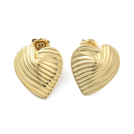 Ion Plating(IP) 304 Stainless Steel Stud Earrings EJEW-P258-23G-1