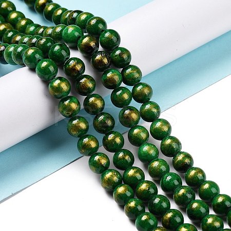 Natural Mashan Jade Beads Strands G-F670-A17-8mm-1