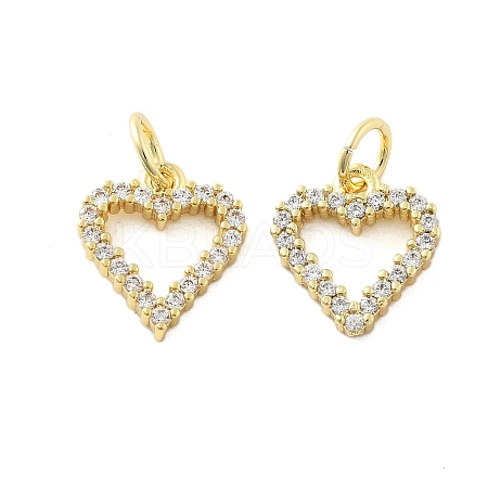 Brass Micro Pave Cubic Zirconia Pendants KK-C092-24A-G-1