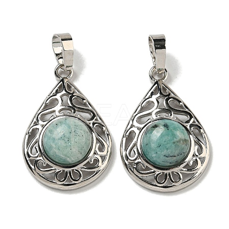 Natural Amazonite Pendants G-Q158-05P-05-1
