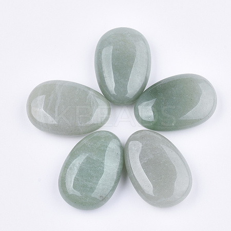 Natural Green Aventurine Oval Palm Stone G-S349-19B-1