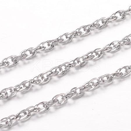 304 Stainless Steel Rope Chains CHS-K004-15P-0.4mm-1