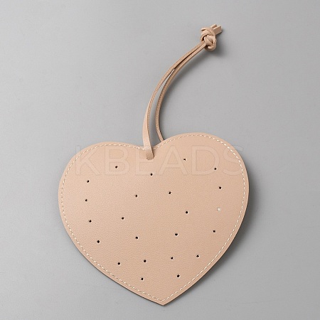 Imitation Leather Earring Display Cards EDIS-WH0022-27B-1