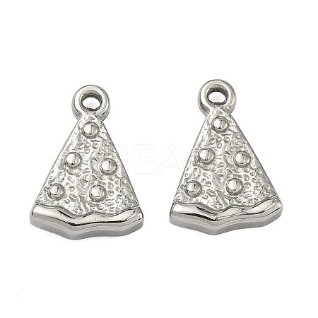 Hammered 304 Stainless Steel Pendants STAS-Z192-02P-1