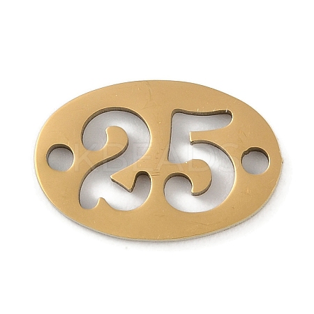 304 Stainless Steel Flat Round Connector Charms STAS-L279-021G-1