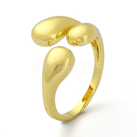 Brass Open Cuff Rings RJEW-B051-38G-1