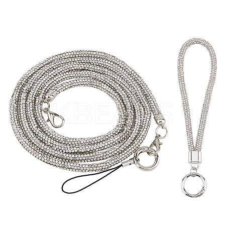 2Pcs 2 Styles Zinc Alloy Resin Universal Cell Phone Strap Crossbody Neck Strap Phone Charms AJEW-CP0008-93A-1