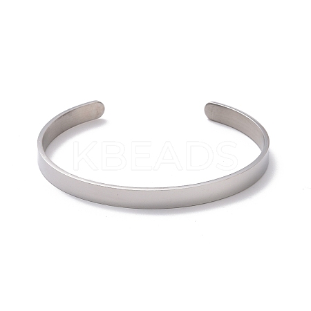 Non-Tarnish 304 Stainless Steel Open Cuff Bangle LS-BJEW-G653-01P-05-1