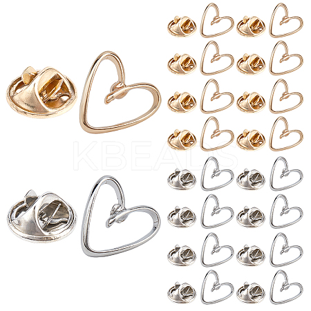 20Pcs 2 Colors Allloy Anti-glare Lapel Pins Brooches JEWB-AR0001-24A-1