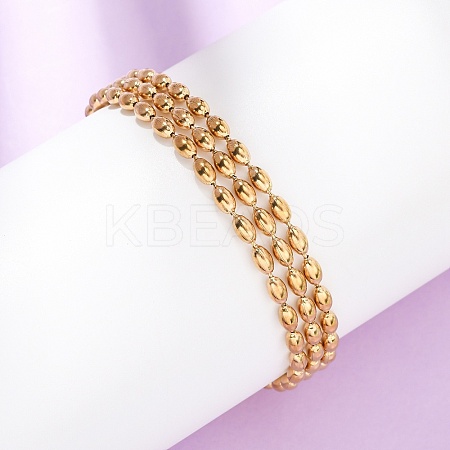304 Stainless Steel Beads Multi-strand Bracelets LS-BJEW-K287-01G-1