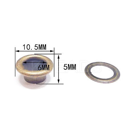 Brass Grommet Eyelet Findings PW-WG380A2-35-1