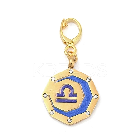 304 Stainless Steel Enamel Pendant Decoration STAS-S168-01G-07-1