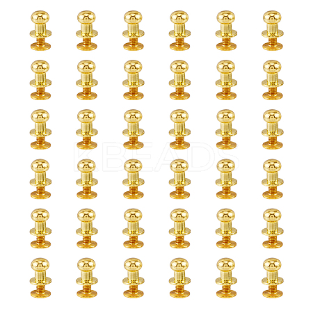 30 Sets Brass with Iron Knob Screw Rivet FIND-FH0008-64G-1