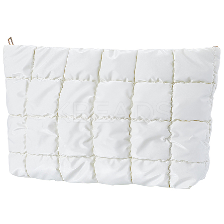 Square Textured PU Leather Cosmetic Zipper Bags AJEW-WH20022-56B-1