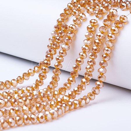 Electroplate Glass Beads Strands EGLA-A034-T6mm-C14-1