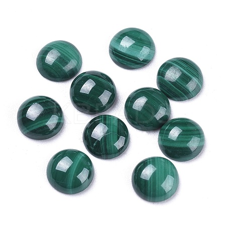 Natural Malachite Cabochons G-R476-01-6mm-1