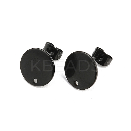 Ion Plating(IP) 304 Stainless Steel Stud Earring Findings STAS-P198-25-12mm-B-1