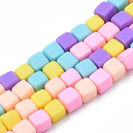 Handmade Polymer Clay Beads Strands LS-CLAY-N008-060-04-1