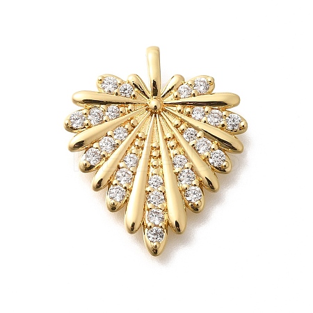 Rack Plating Brass Micro Pave Cubic Zirconia Pendants KK-M296-11G-1