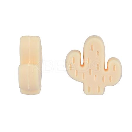 20Pcs Cactus Food Grade Eco-Friendly Silicone Focal Beads JX906A-1