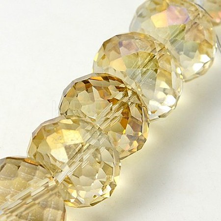 Electorplated Glass Beads EGLA-E005-07-1