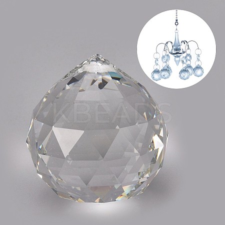 Transparent K9 Glass Pendants LS-GLAA-WH0015-35C-1