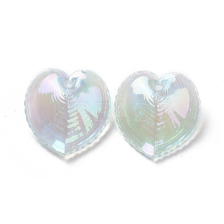 UV Plating Rainbow Iridescent Acrylic Pendants OACR-C003-08C-1
