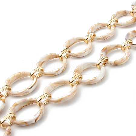 Handmade Imitation Gemstone Style Link Chains AJEW-J034-01E-1