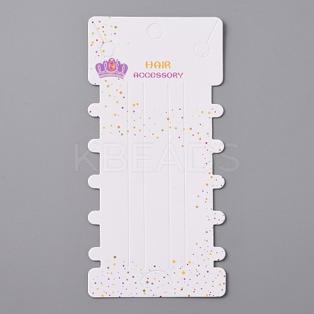 Paper Hair Clip Display Cards CDIS-WH0006-09-1