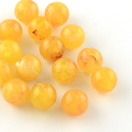 Round Imitation Gemstone Acrylic Beads OACR-R029-8mm-10-1